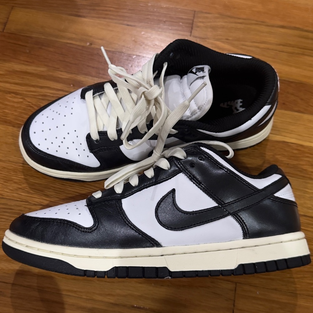 Nike Dunk Low premium/vintage panda white and black trainers